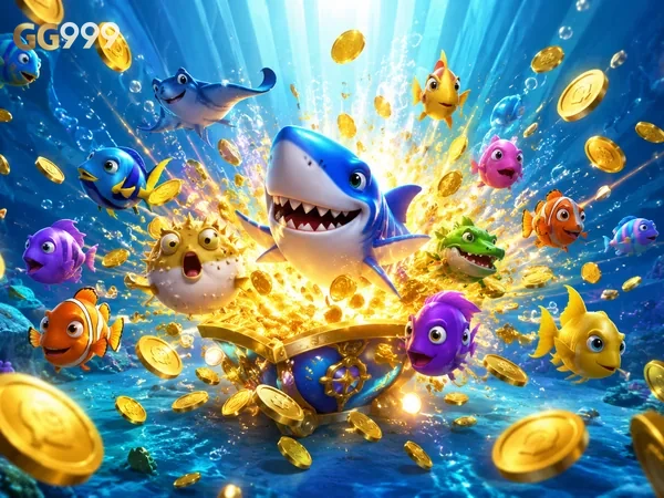 Visual Monkey King Fishing yang menampilkan karakter dan target bergerak